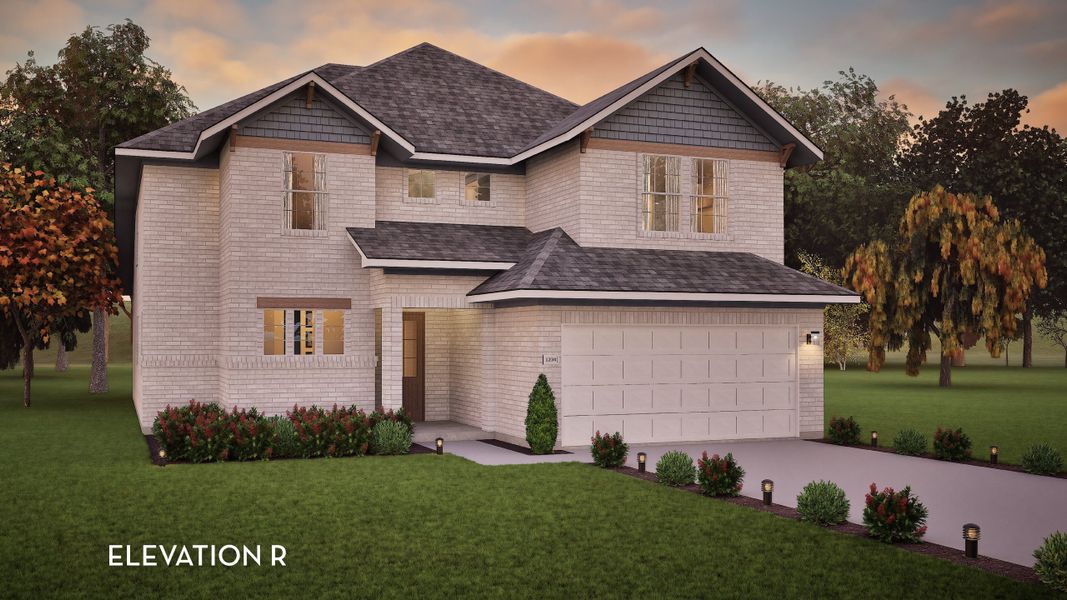 Representative exterior photo of a completed home built from the San Marcos by CastleRock Communities in Solterra, Mesquite, TX (Image 2). Representative exterior photo of a completed home built from the San Marcos by CastleRock Communities in Solterra, Mesquite, TX (Image 2).