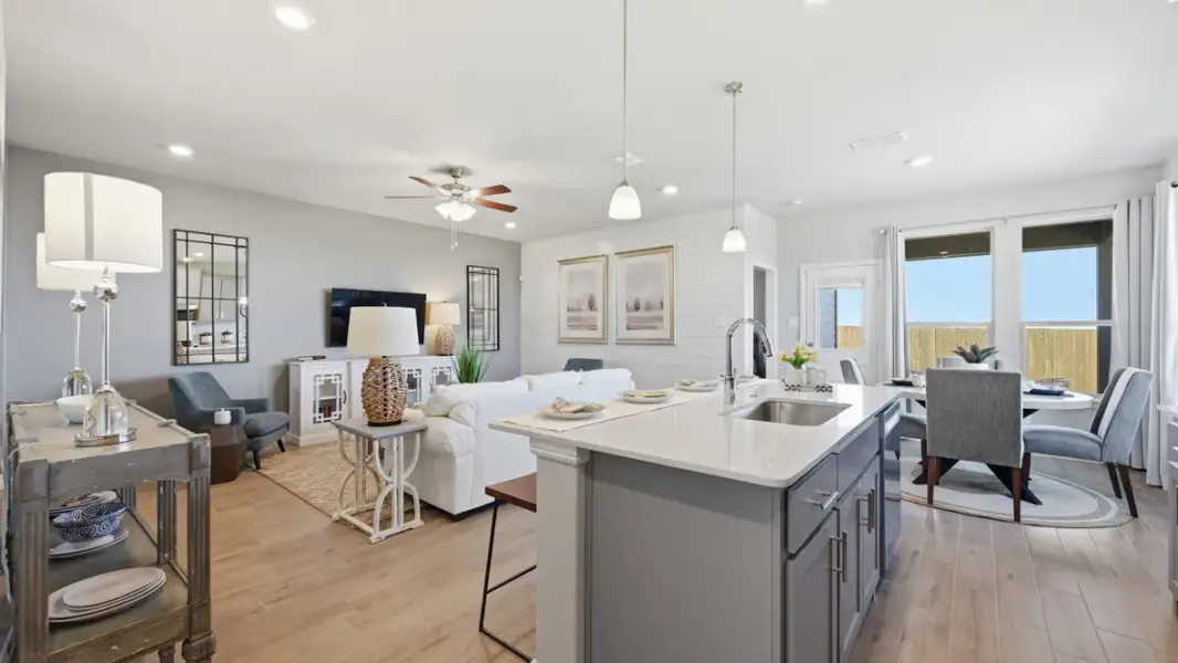 Furnished interior view inside a new home in Bluestem, Rhome (Image 12).