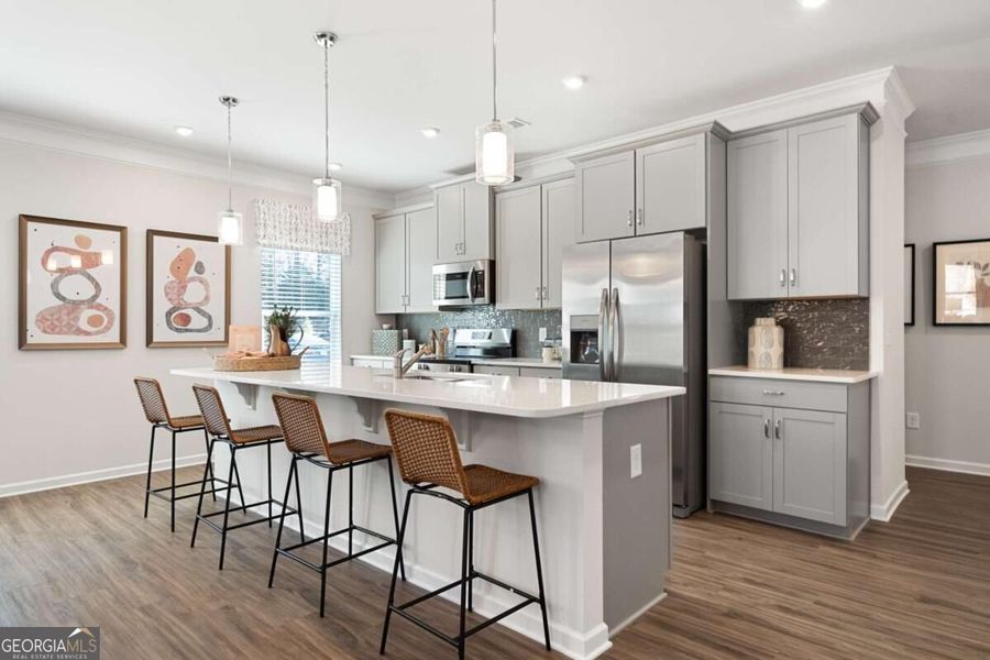 Furnished interior view inside a new home in Cobblestone Crossing Commons, Byron (Image 10).