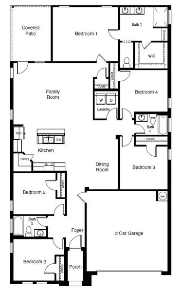 2D floor plan layout of this home in Vista Point, Grandview, TX (Image 4). 2D floor plan layout of this home in Vista Point, Grandview, TX (Image 4).