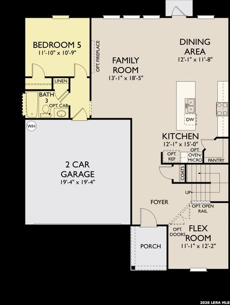 2D floor plan layout of this home in Vista Ridge, Live Oak, TX (Image 3).