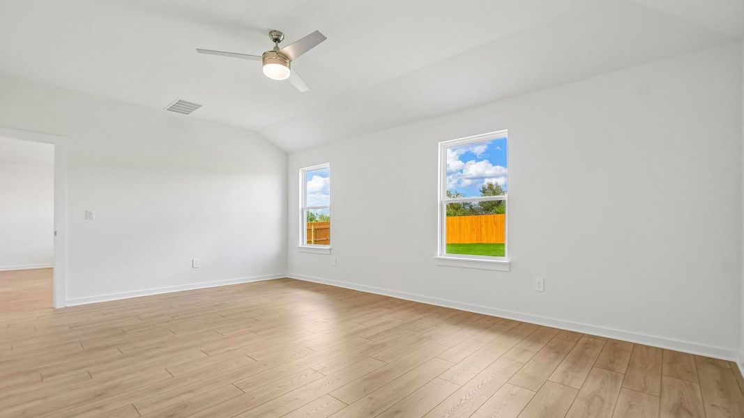 Spacious, unfurnished interior of a new home in Trails at Wildhorse, Austin (Image 35).