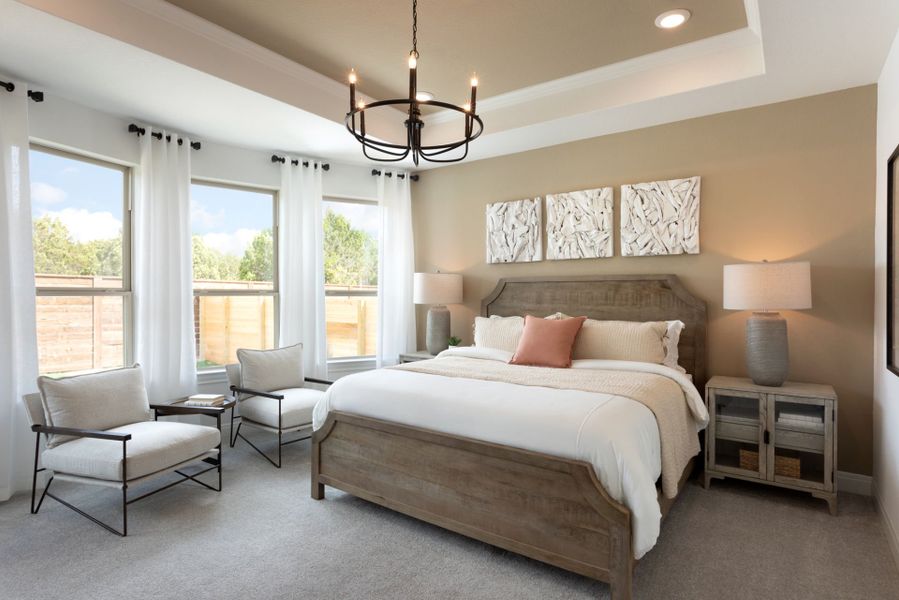 Owner's Suite with Bay Window and Tray Ceiling