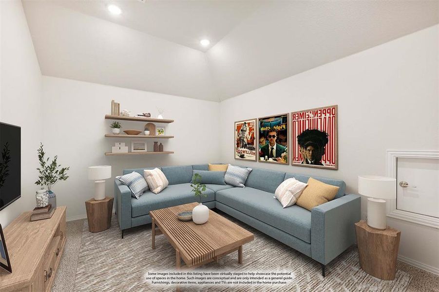 Furnished interior view inside a new home in Sunrise at Garden Valley, Waxahachie (Image 17).