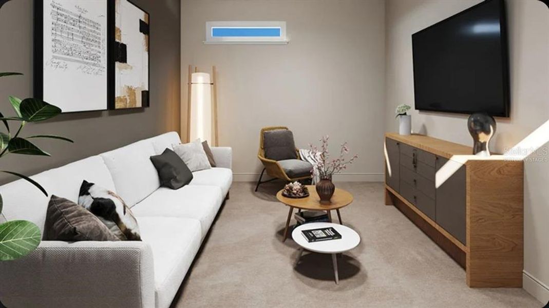 Furnished interior view inside a new home in Esplanade at Wiregrass Ranch, Wesley Chapel (Image 5).