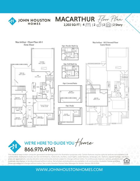 2D floor plan layout for the MacArthur by John Houston Homes in The Oasis - Phase 2, Waxahachie, TX (Image 3).