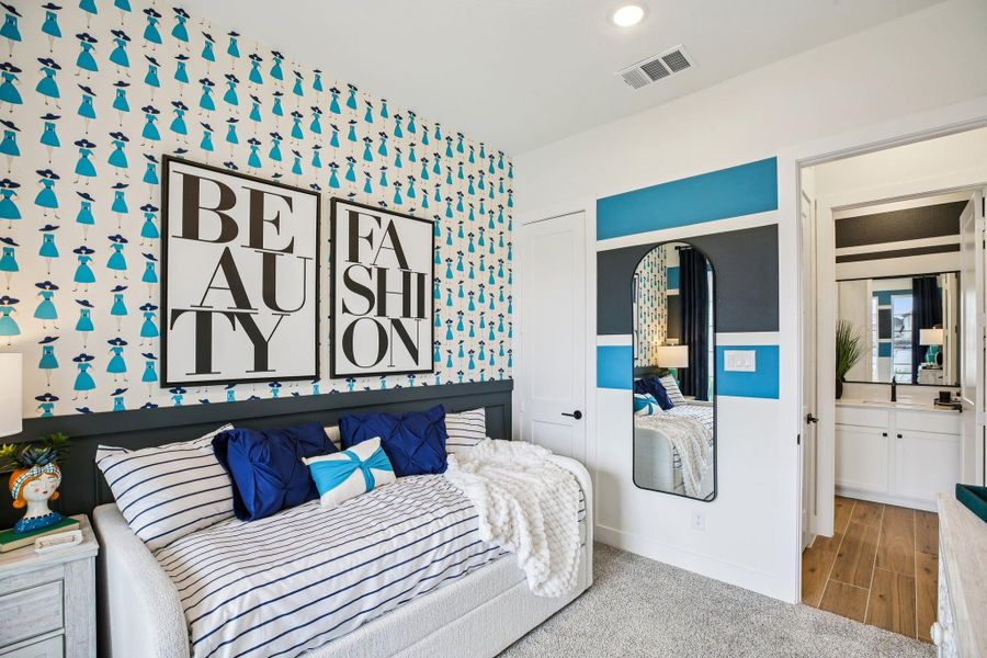 Furnished interior view inside a new home in Bridgeland, Cypress (Image 30).