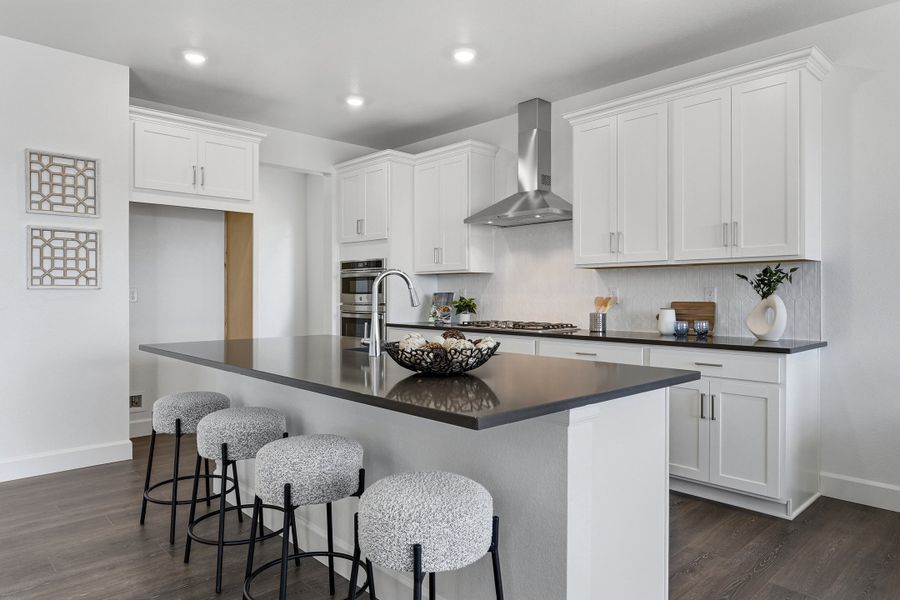 Furnished interior view inside a new home in Trailstone, Arvada (Image 14).