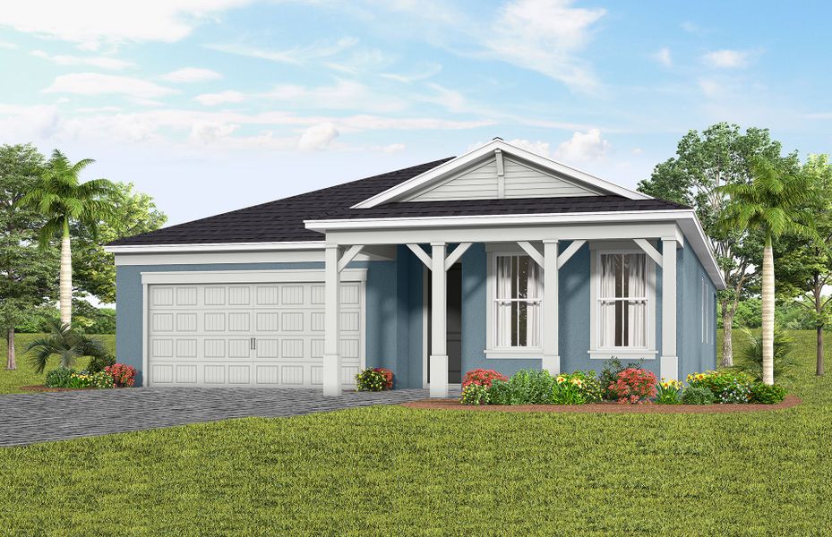 Representative exterior photo of a completed home built from the Coral by Pulte Homes in Lakehaven Estates, Clermont, FL (Image 17). Representative exterior photo of a completed home built from the Coral by Pulte Homes in Lakehaven Estates, Clermont, FL (Image 17).