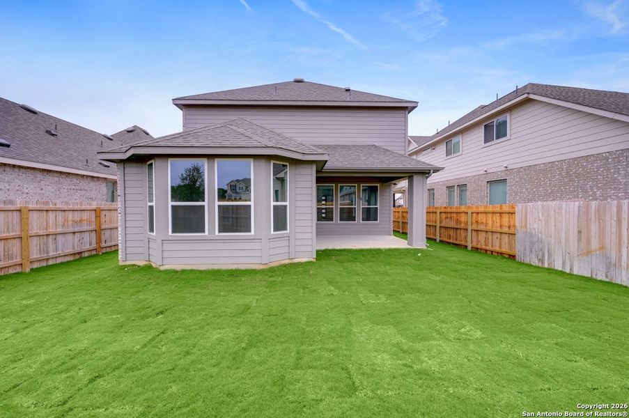 Exterior details and patio area of a home in Davis Ranch: 45ft. lots, San Antonio (Image 2).