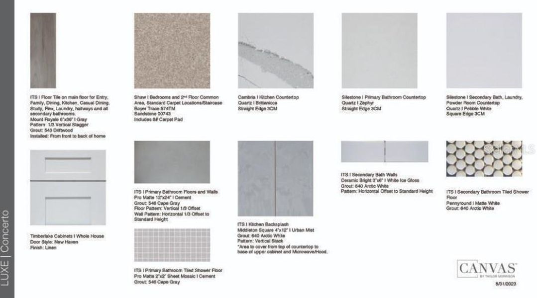 Sample of building materials used in homes in Esplanade at Azario Lakewood Ranch, Bradenton (Image 15). Sample of building materials used in homes in Esplanade at Azario Lakewood Ranch, Bradenton (Image 15).