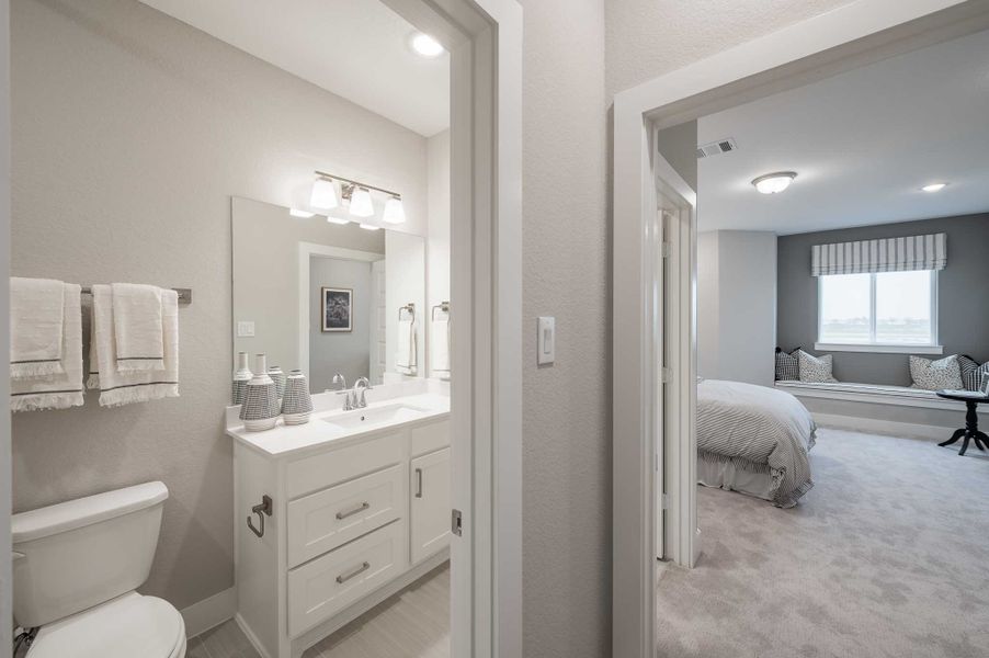 Representative furnished interior of a home built from the Milan by Tri Pointe Homes in Evergrove, Richmond (Image 40).
