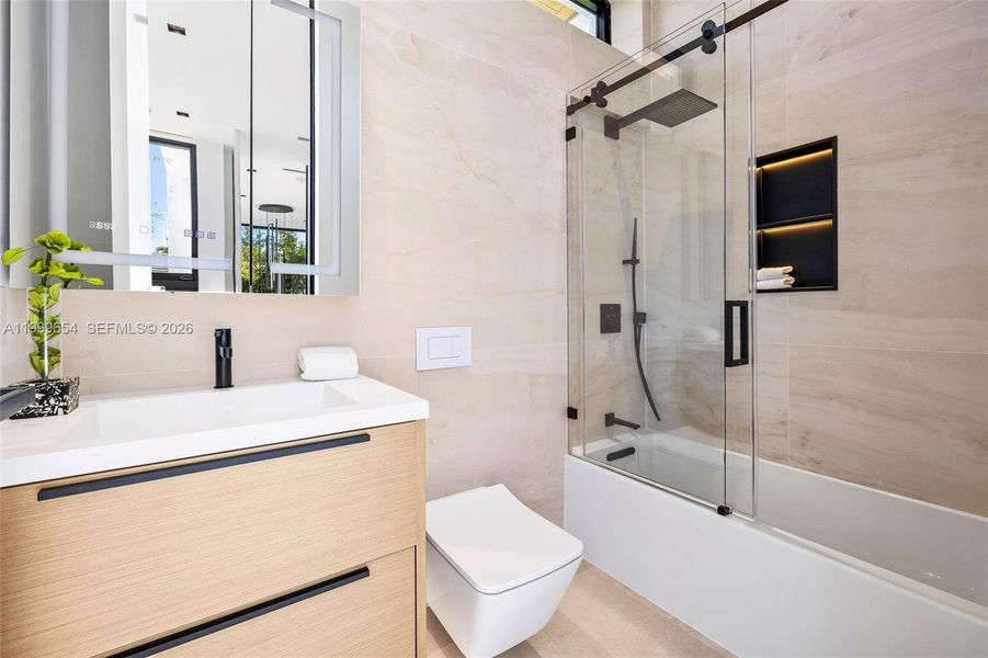 Furnished interior view inside a new home in , Miami Beach (Image 30). Furnished interior view inside a new home in , Miami Beach (Image 30).