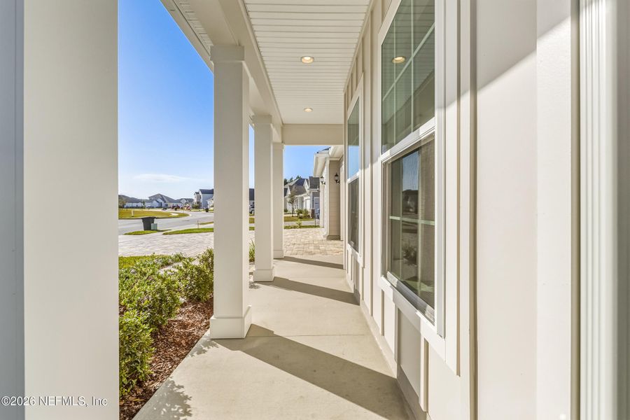 Exterior details and patio area of a home in Silver Landing at SilverLeaf, St. Augustine (Image 27).