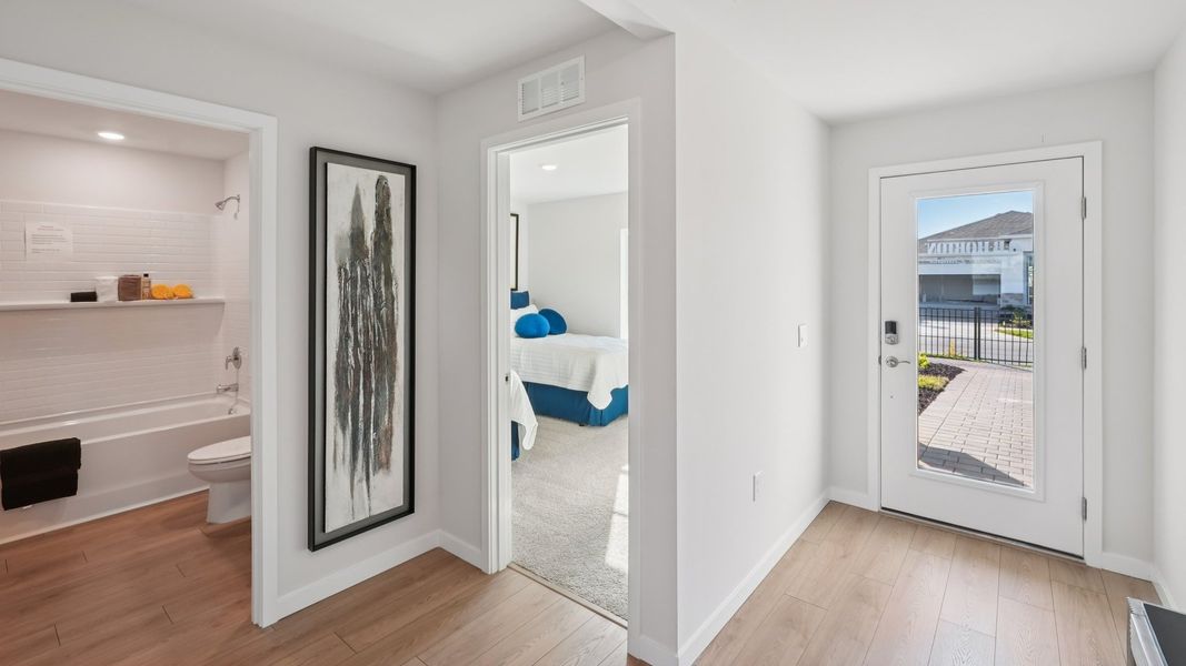 Representative furnished interior of a home built from the Freeport II by D.R. Horton in Palmetto Landing at Babcock Ranch Express, Punta Gorda (Image 5).