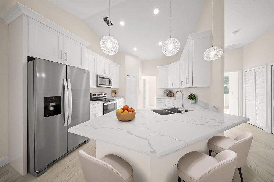 Furnished interior view inside a new home in , Fort Pierce (Image 7).