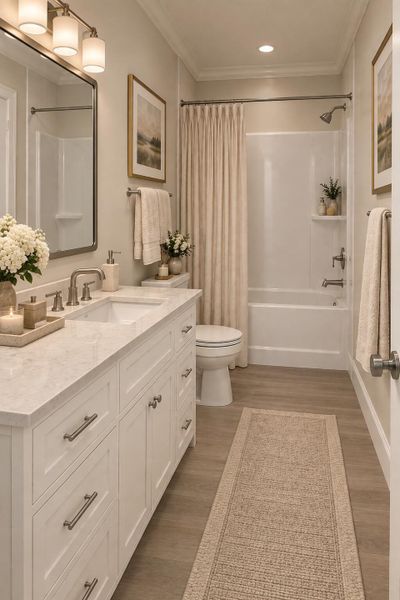 Furnished interior view inside a new home in , Edisto Island (Image 12).