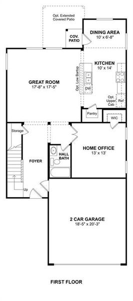 The Lockport II floor plan by K. Hovnanian Homes. 1st Floor shown. *Prices, plans, dimensions, features, specifications, materials, and availability of homes or communities are subject to change without notice or obligation.