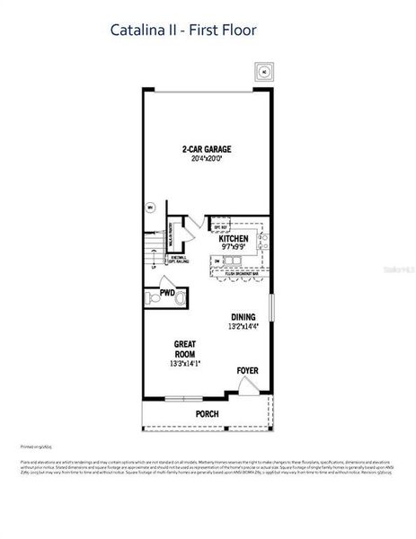 2D floor plan layout of this home in Rainwood, Groveland, FL (Image 2).