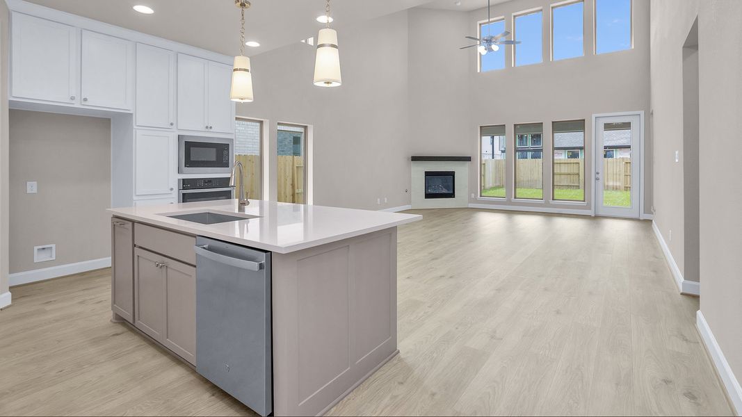 Furnished interior view inside a new home in Grand Central Park, Conroe (Image 4).