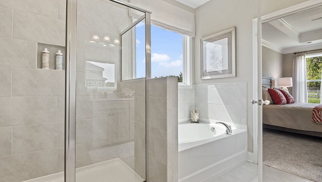 Representative furnished interior of a home built from the WINDSOR by D.R. Horton in Whitehawk Meadows, Travelers Rest (Image 35).