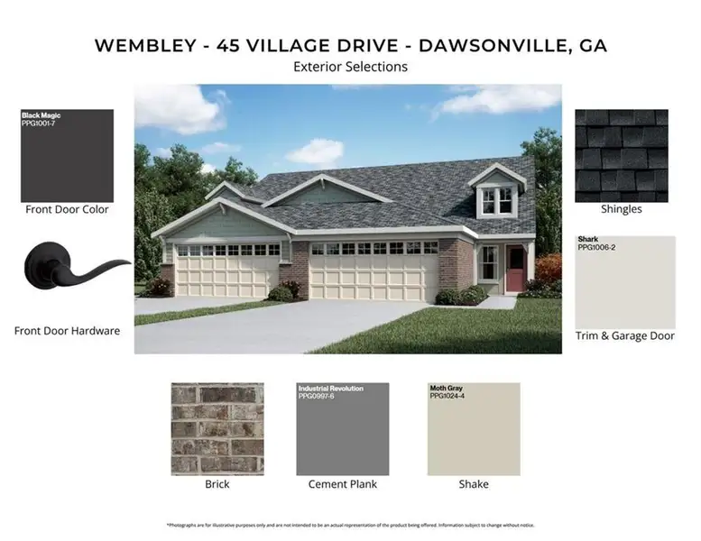 Sample of building materials used in homes in Villas at Gold Creek, Dawsonville (Image 2). Sample of building materials used in homes in Villas at Gold Creek, Dawsonville (Image 2).