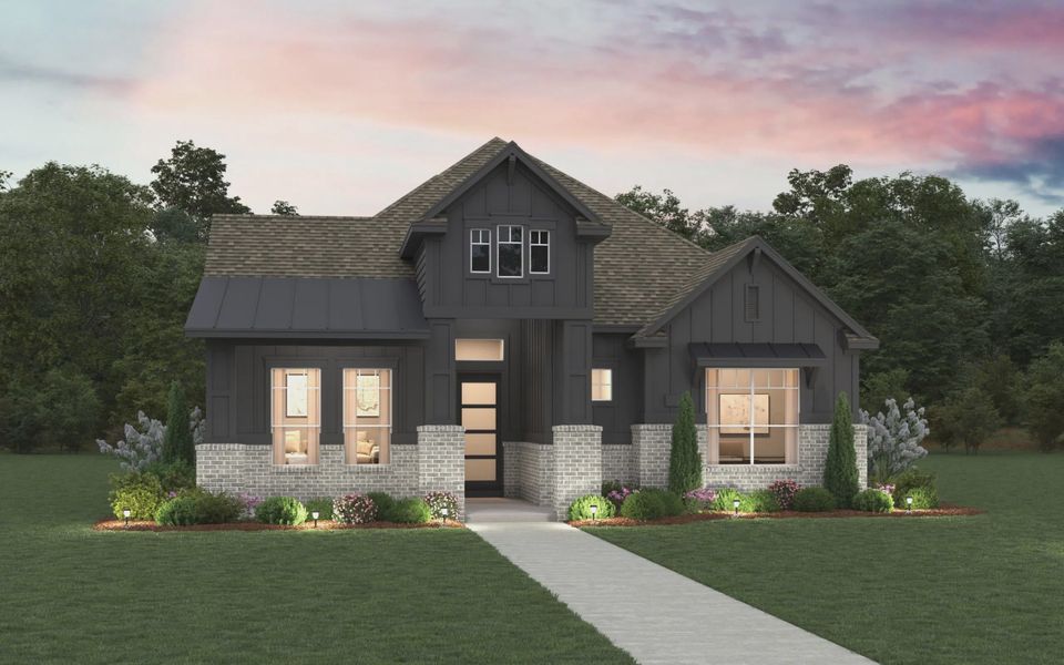 Front exterior of a new home in Talia, Mesquite, TX, highlighting curb appeal (Image 11).