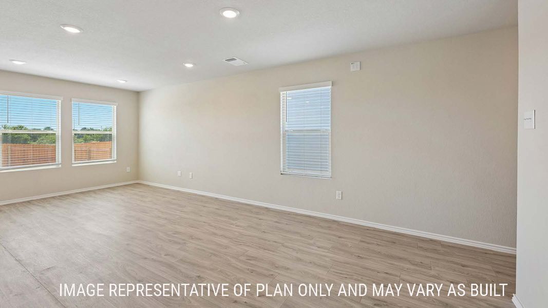 Representative unfurnished interior of a home built from the Gardenia by D.R. Horton in Pepper Creek Crossing, Temple (Image 16).