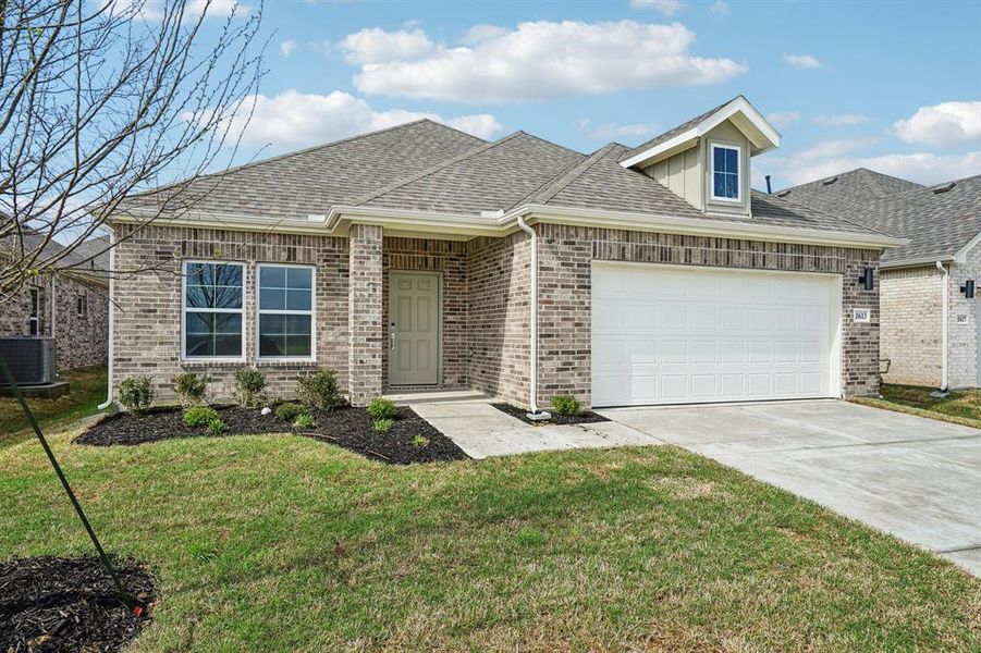 Front exterior of a new home in Lone Oak, Alvarado, TX, highlighting curb appeal (Image 2). Front exterior of a new home in Lone Oak, Alvarado, TX, highlighting curb appeal (Image 2).