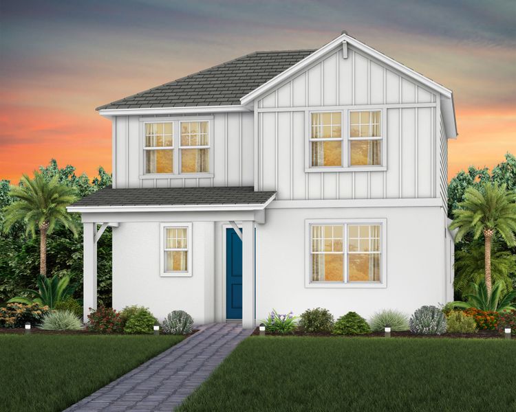 Representative exterior photo of a completed home built from the Kelsey II by Pulte Homes in SeaFlower, Bradenton, FL (Image 15). Representative exterior photo of a completed home built from the Kelsey II by Pulte Homes in SeaFlower, Bradenton, FL (Image 15).