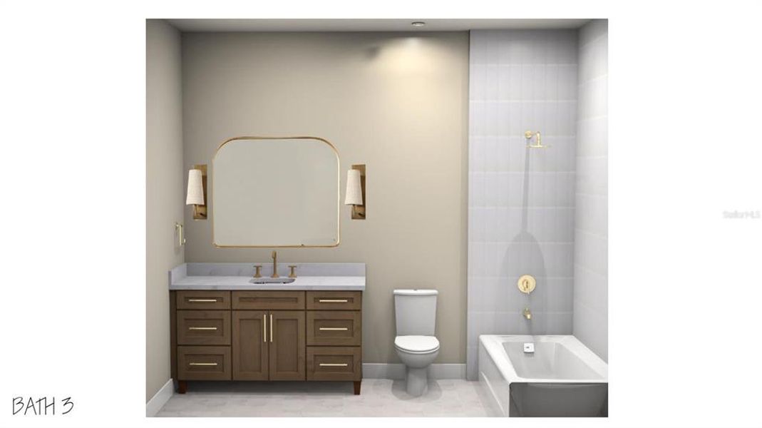 Furnished interior view inside a new home in , Orlando (Image 13).