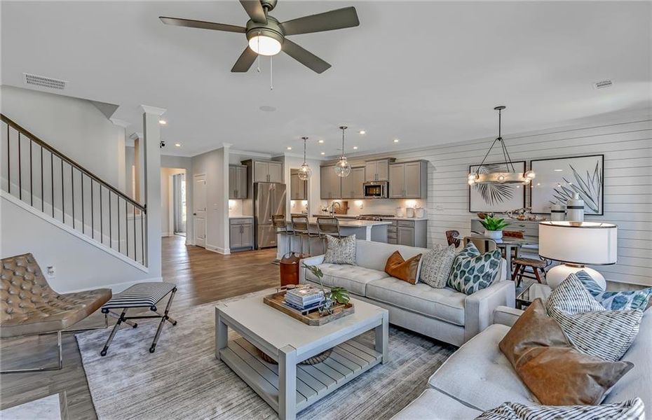 Furnished interior view inside a new home in Ashworth Estates, Powder Springs (Image 6). Furnished interior view inside a new home in Ashworth Estates, Powder Springs (Image 6).