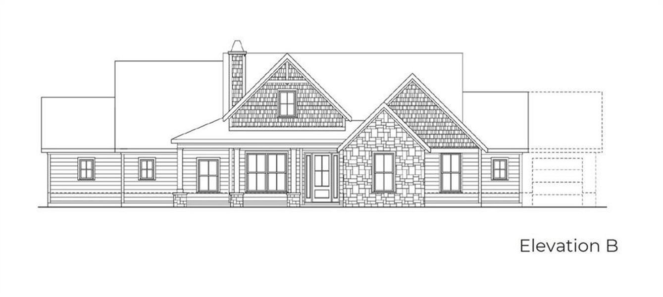 Exterior rendering of this home design in , Monroe, GA (Image 3).