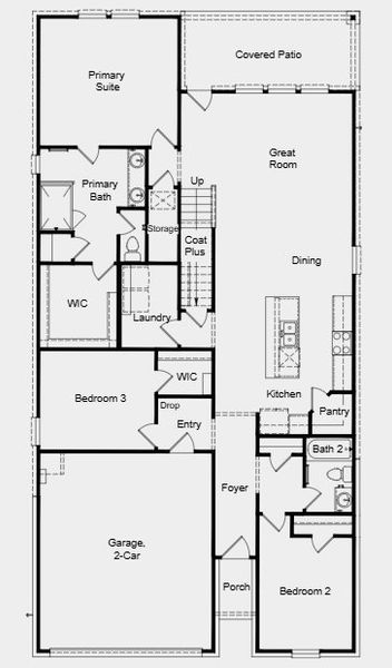 2D floor plan layout for the Tavern by Taylor Morrison in Newport Grove 50s, Crosby, TX (Image 3). 2D floor plan layout for the Tavern by Taylor Morrison in Newport Grove 50s, Crosby, TX (Image 3).