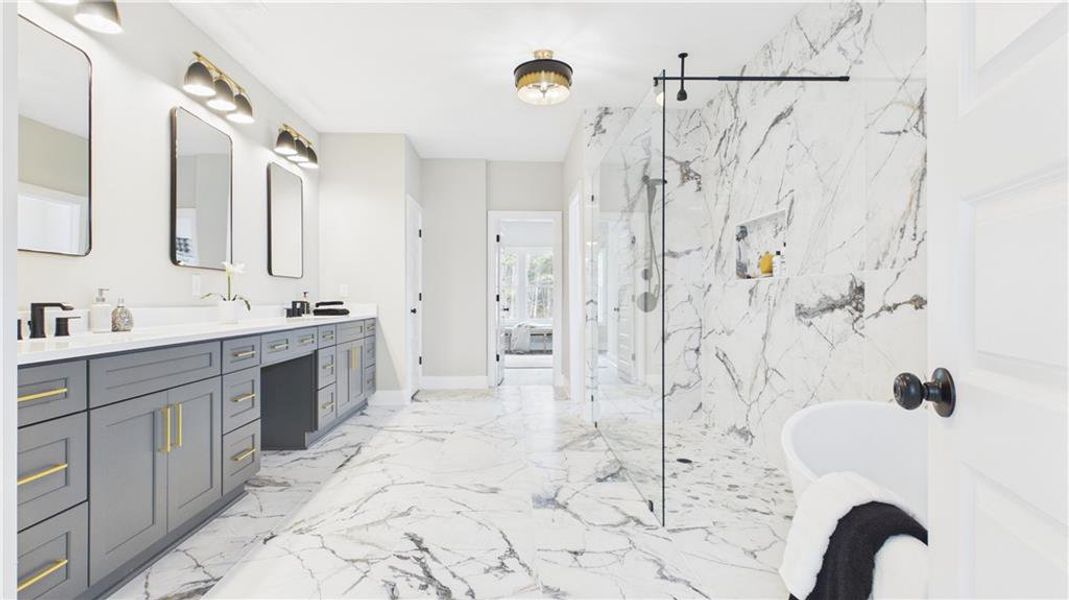 Furnished interior view inside a new home in , Atlanta (Image 14).