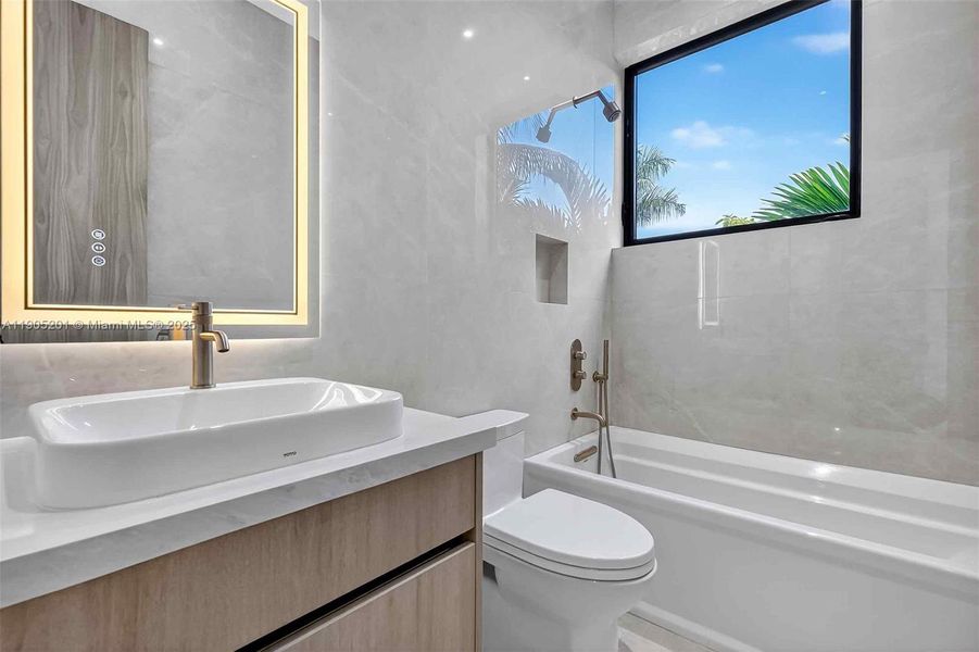 Furnished interior view inside a new home in , Miami Beach (Image 30). Furnished interior view inside a new home in , Miami Beach (Image 30).