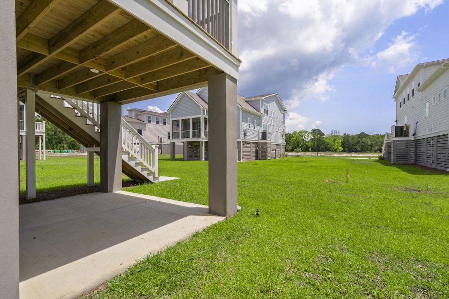 Exterior details and patio area of a home in Miller's Crossing, Johns Island (Image 19). Exterior details and patio area of a home in Miller's Crossing, Johns Island (Image 19).