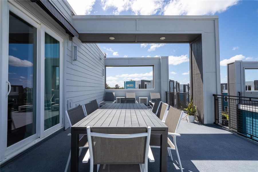 Exterior details and patio area of a home in , Reunion (Image 26). Exterior details and patio area of a home in , Reunion (Image 26).
