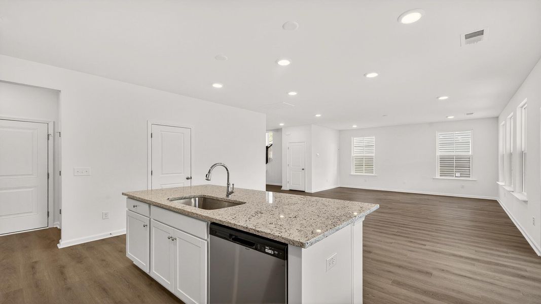 Furnished interior view inside a new home in Creekside at Andrews, Summerville (Image 7). Furnished interior view inside a new home in Creekside at Andrews, Summerville (Image 7).
