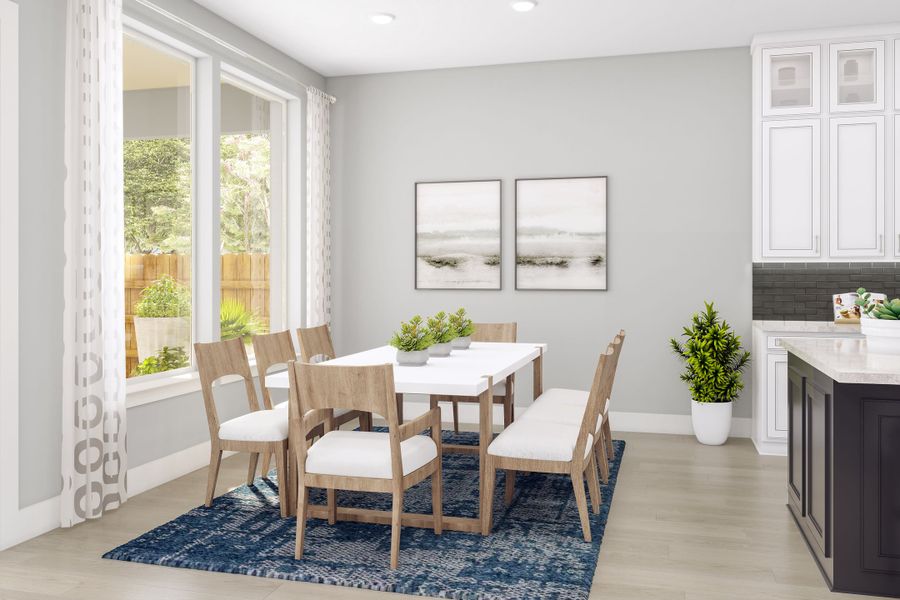 Representative furnished interior of a home built from the Seville by Tri Pointe Homes in Woodson’s Reserve, Spring (Image 22).