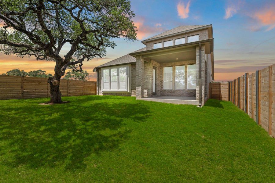 Rear of Home and Private Backyard Rear of Home and Private Backyard