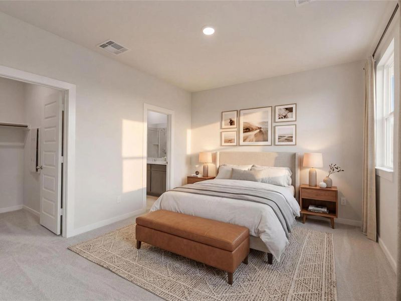 Furnished interior view inside a new home in Spring Branch Crossing, Conroe (Image 8).