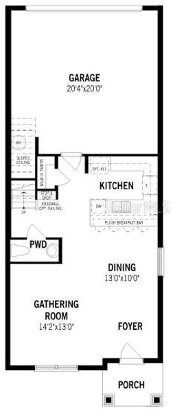 2D floor plan layout of this home in , Orlando, FL (Image 3). 2D floor plan layout of this home in , Orlando, FL (Image 3).