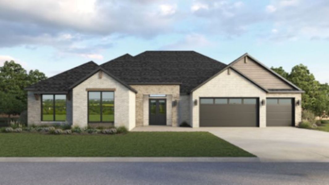 Representative exterior photo of a completed home built from the Dublin by D.R. Horton in Butlers Bend Estates, Pinehurst, TX (Image 25). Representative exterior photo of a completed home built from the Dublin by D.R. Horton in Butlers Bend Estates, Pinehurst, TX (Image 25).