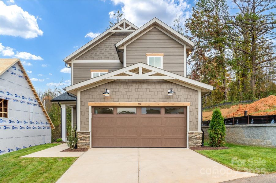 Front exterior of a new home in , Weaverville, NC, highlighting curb appeal (Image 2).