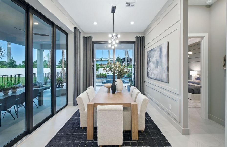 Furnished interior view inside a new home in The Reserve at Eastpointe, Palm Beach Gardens (Image 9). Furnished interior view inside a new home in The Reserve at Eastpointe, Palm Beach Gardens (Image 9).