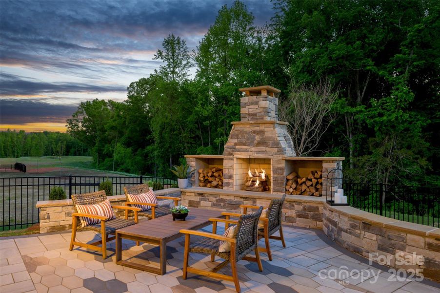 Exterior details and patio area of a home in North Creek Village, Huntersville (Image 24).