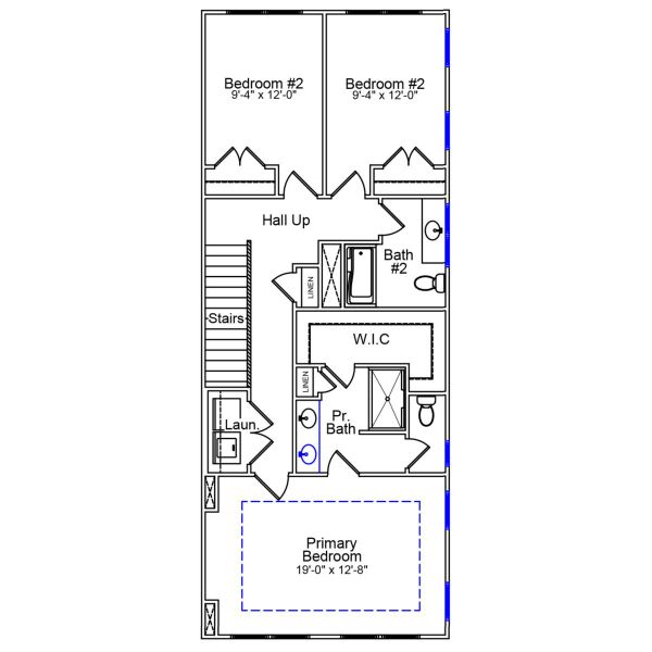 2D floor plan layout of this home in Edwards Station, Taylors, SC (Image 3).