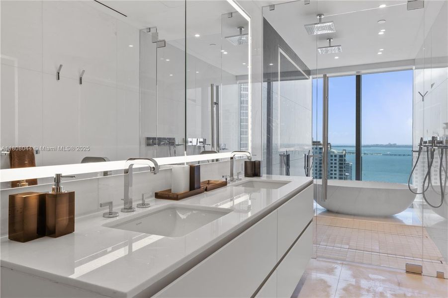 Furnished interior view inside a new home in Aston Martin Residences, Miami (Image 24).