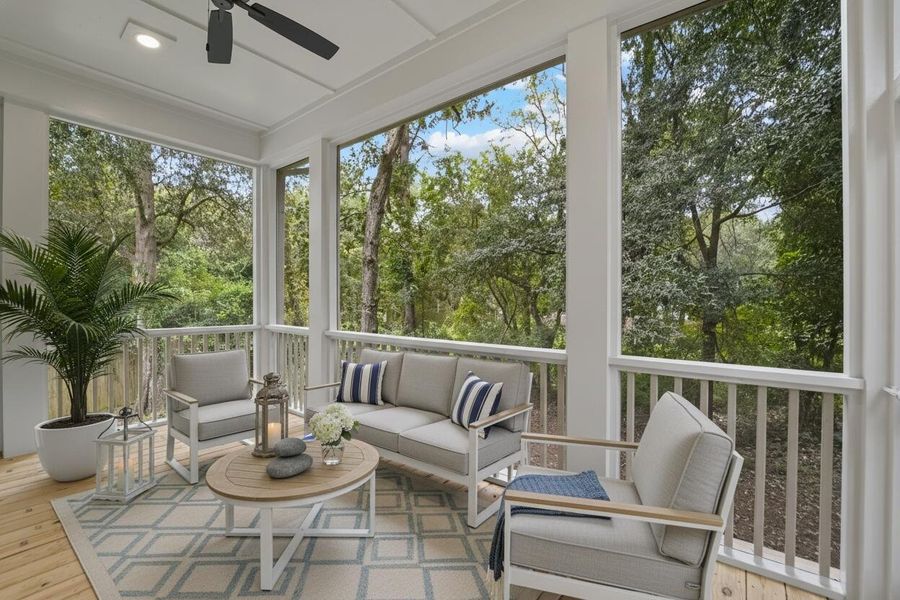 Exterior details and patio area of a home in , Johns Island (Image 30).